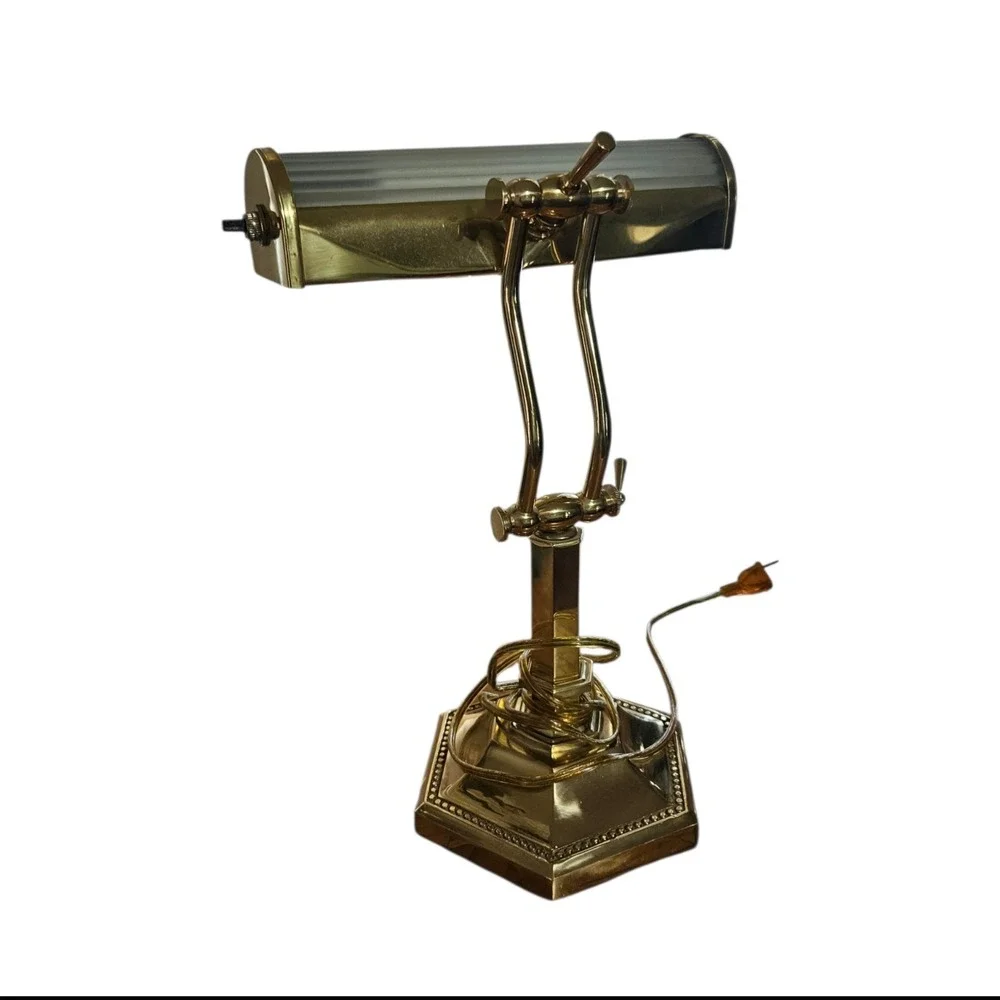 Vintage Brass Bankers‎ Piano Desk Lamp Adjustable UL Certified Mid- Century MCM